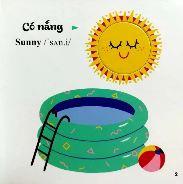 Sách đục trổ thông minh - Những từ vựng cho bé - Thời tiết – Image 4