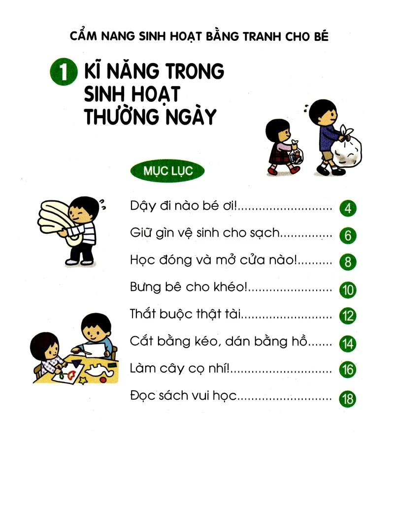 Cẩm nang sinh hoạt bằng tranh cho bé (Tập 1): Kĩ năng trong sinh hoạt ngày thường – Image 4